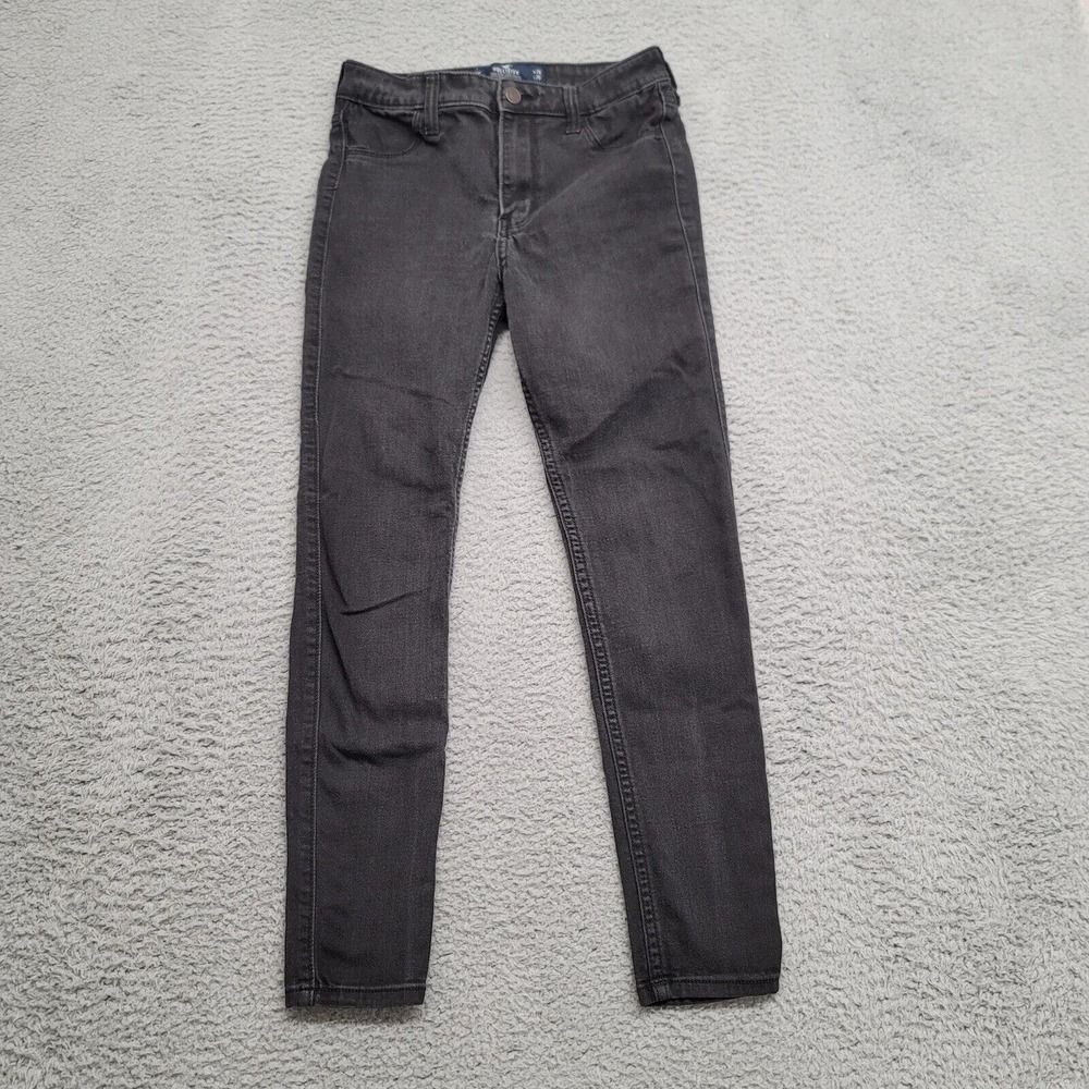 Hollister‎ Jeans Womens 3S Juniors Black Legging High Rise Pockets City Hipster